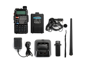 BAOFENG UV-5R+ Plus Two Way Radio, Long Range for Adults Rechargeable with Earpiece, Walkie Talkie,144-148 420-450MHz, Qualette