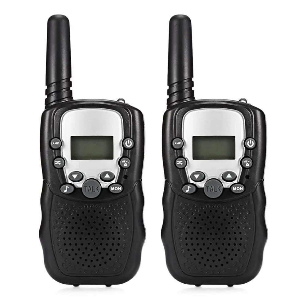 2Pcs Rt-388 Kids Walkie Talkies 0.5W LCD Display Portable Child Electronic Radio Voice Interphone Outdoor Toy Christmas Gift