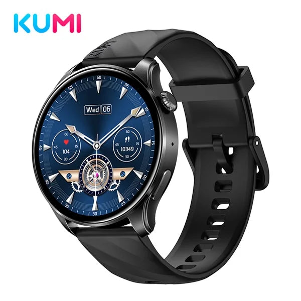 KUMI GW5 Pro Smartwatch 1.43" AMOLED IP68 Waterproof Bluetooth 5.2 Fitness Tracker Heart Rate Blood Oxygen Monitor