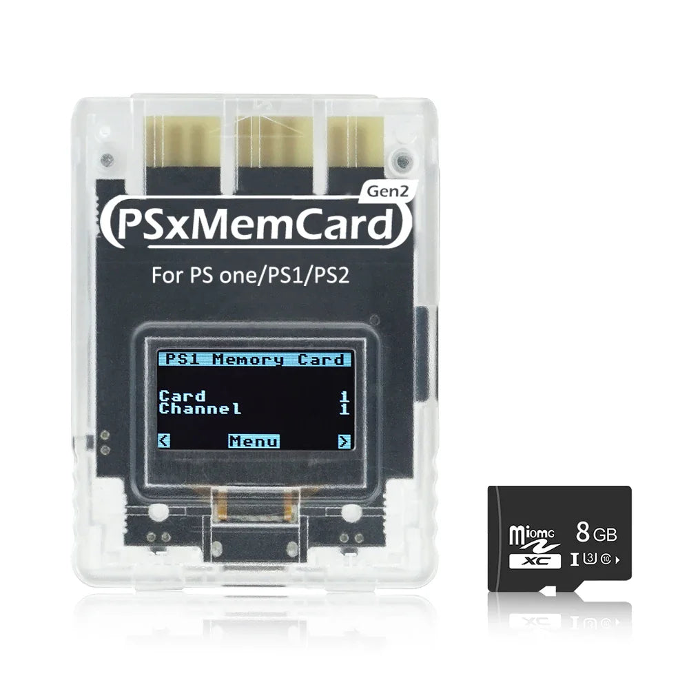 Bitfunx Three Colors PSxMemCard Gen2 Sd2psXtd With MicroSD Card for PlayStation1 PS one Playstation2 Game Consoles