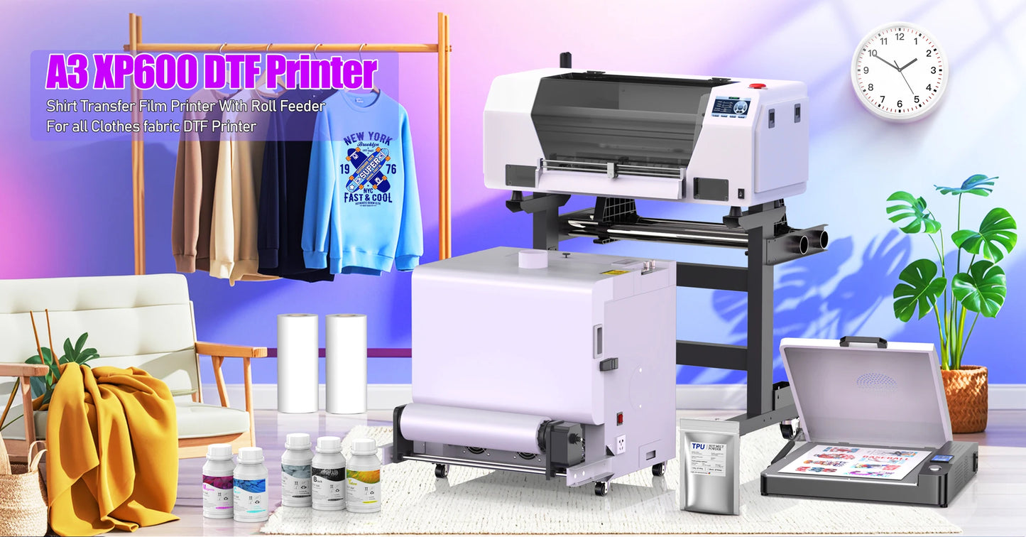 US EU Stock DTF Printer A3 A4 For Epson XP600 L805 DTF Printer uv dtf printer A3 Directly To Film t shirt Printing Machine