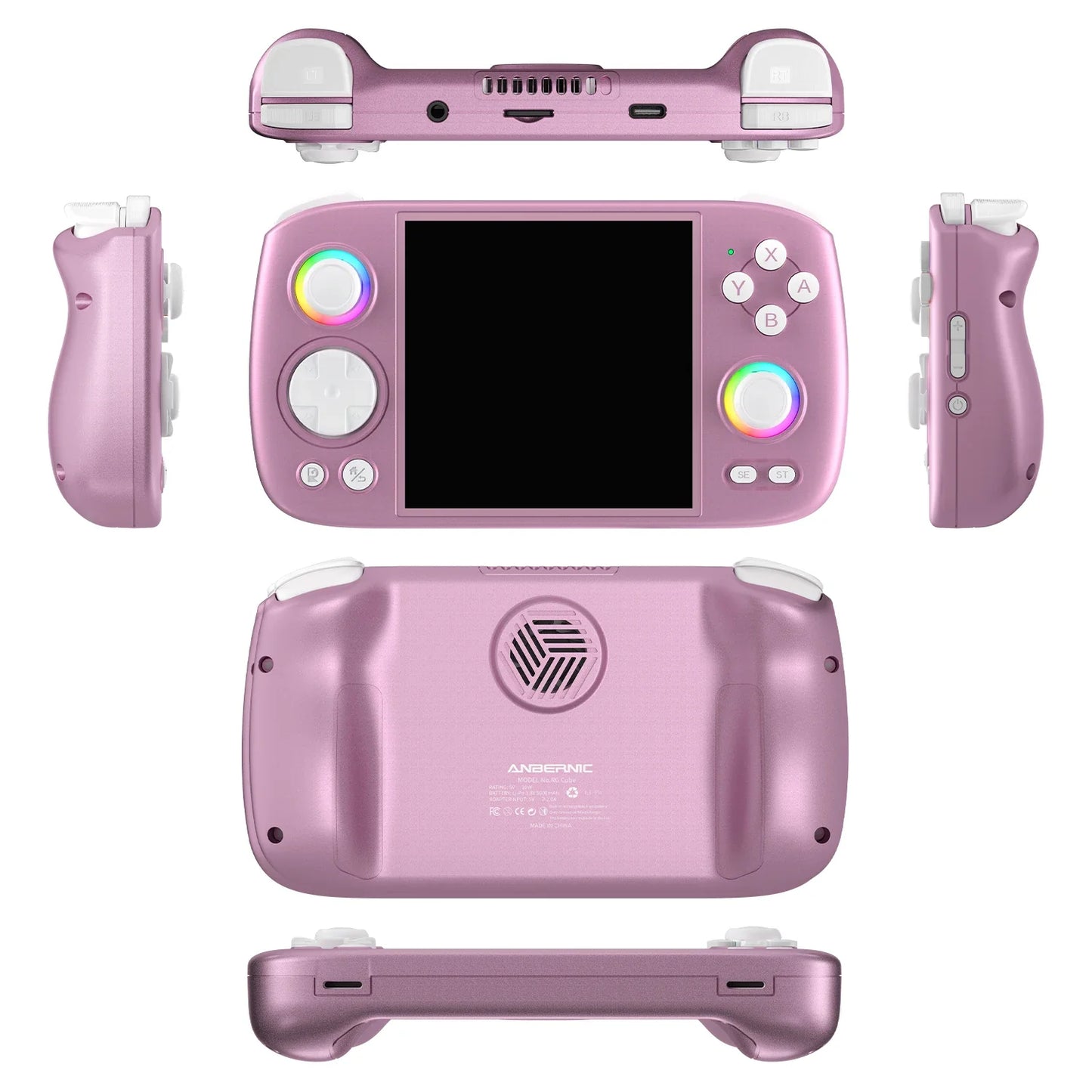 ANBERNIC RGCube Handheld Game Console Android 13 Game Player 3.95" IPS Screen Unisoc T820 RGB Lighting RG Cube dual high-Speaker