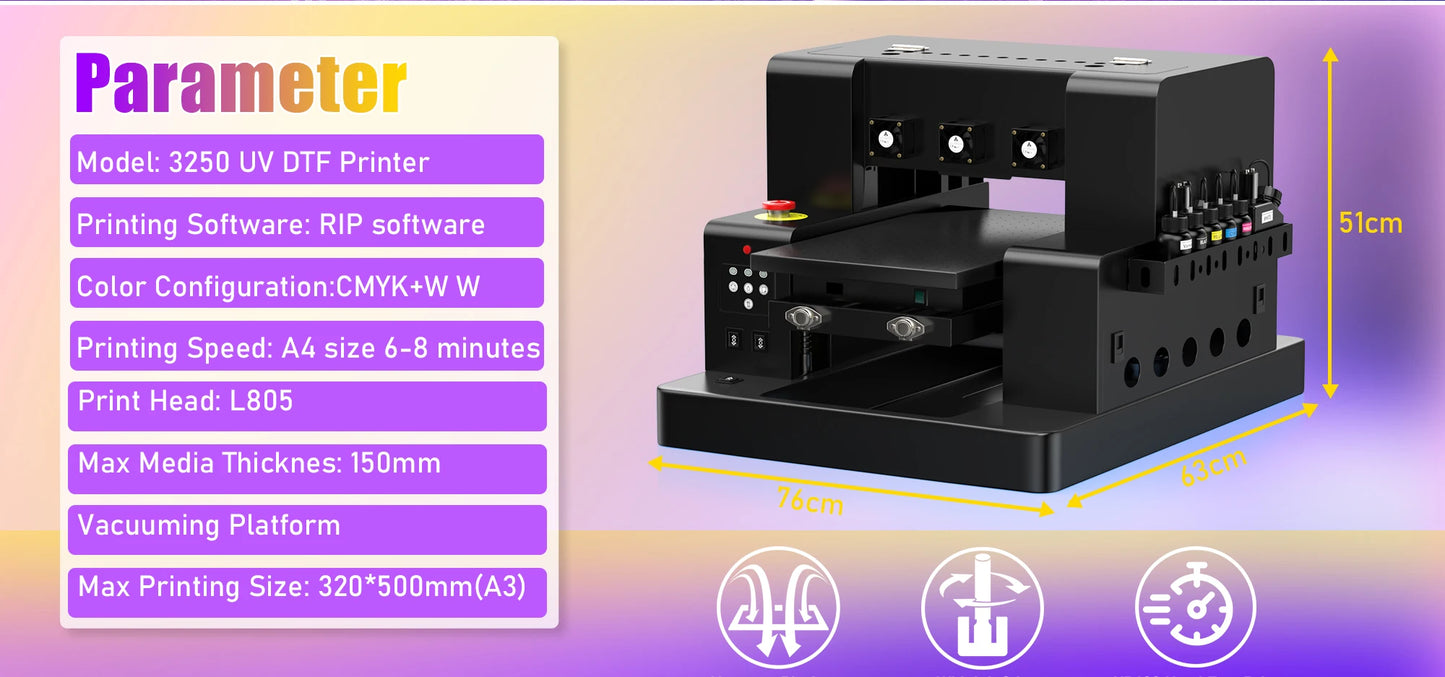 US EU Stock DTF Printer A3 A4 For Epson XP600 L805 DTF Printer uv dtf printer A3 Directly To Film t shirt Printing Machine