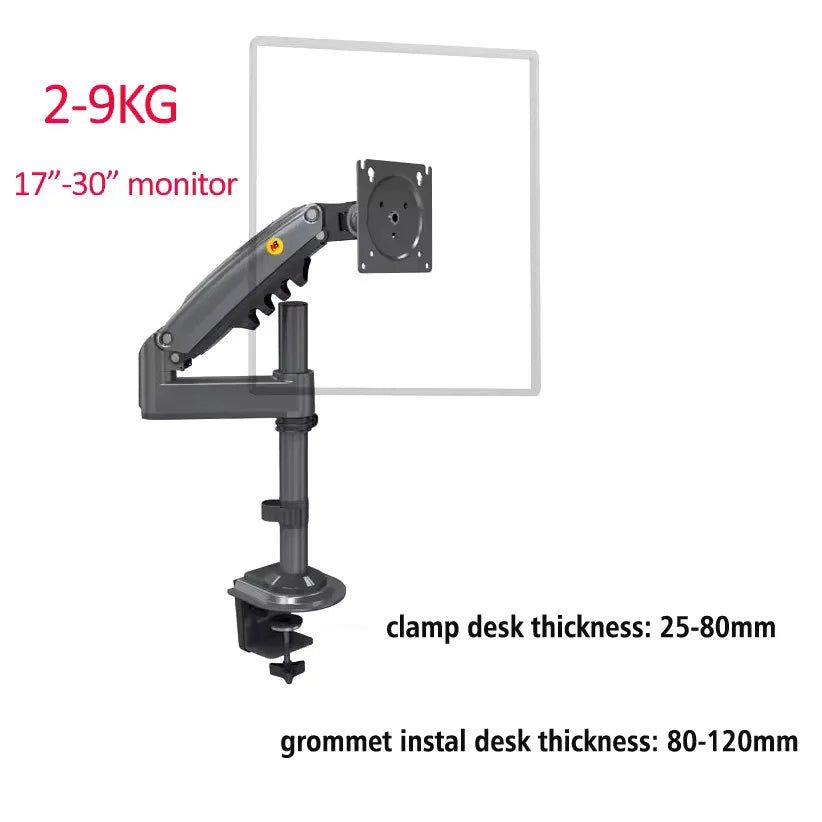 NEW NB H100 Gas Spring 22-35" LCD LED Monitor Holder Arm Full Motion Desktop Monitor TV Mount Bracket Load 2-12 kgs