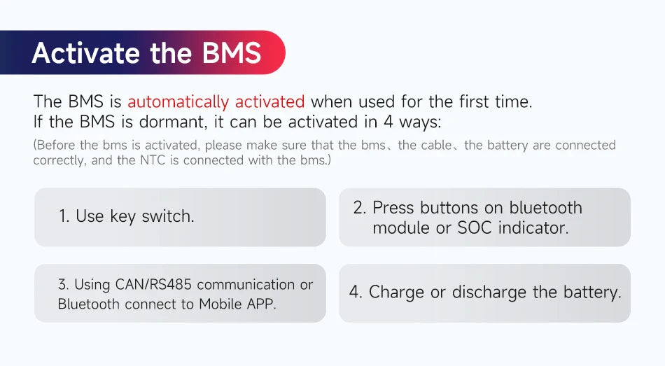 Daly Smart BMS for LifePo4 4S 12V 8S 24V 16S 48V 100A 250A Bluetooth RS485 CANBUS Communication Solar Battery Wide Application