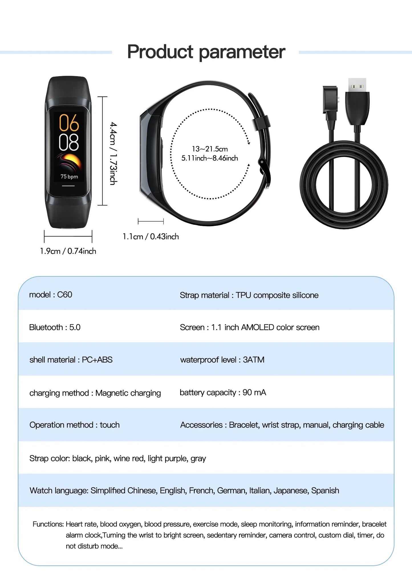 LIGE Amoled Smart Watch Men 2025 Smart Band Women Heart Rate Blood Smartwartch Waterproof Smart Bracelet Sport Fitness Tracker