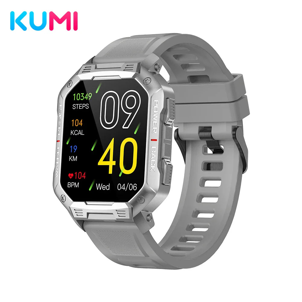 New KUMI U3 Pro Smart Watch 1.83'' Smartwatch Bluetooth Call 100+ Sport Heart Rate for Men Women Support IP68 Waterproof