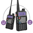 Baofeng X Radioddity UV-5RX3 Tri-band VHF, 1.25M, UHF Amateur Handheld Ham Two Way Radio Walkie Talkie With Earpiece And