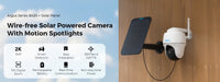 Reolink Argus 3MP PT WiFi Security Camera Outdoor Solar/Battery Powered IP Cam Wireless Pan Tilt Surveillance Cameras
