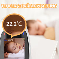 BOIFUN Baby Monitor with Camera Portable Vox Function Temperature Sensor Video 2.4 GHz Smart Standby 720p Bidirectional Voice
