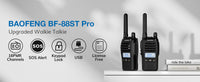BAOFENG BF-88ST Pro Walkie Talkie, Upgraded Long Range Rechargeable License-Free PMR446 Two Way Radios with LCD Display,4 Pack