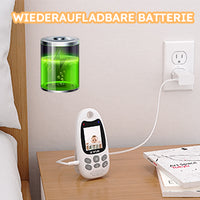 BOIFUN Baby Monitor with Camera Portable Vox Function Temperature Sensor Video 2.4 GHz Smart Standby 720p Bidirectional Voice