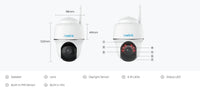Reolink Argus 3MP PT WiFi Security Camera Outdoor Solar/Battery Powered IP Cam Wireless Pan Tilt Surveillance Cameras