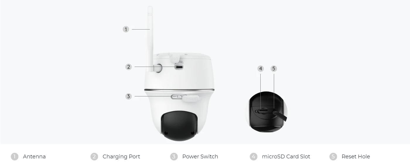 Reolink Argus 3MP PT WiFi Security Camera Outdoor Solar/Battery Powered IP Cam Wireless Pan Tilt Surveillance Cameras