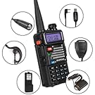 Baofeng X Radioddity UV-5RX3 Tri-band VHF, 1.25M, UHF Amateur Handheld Ham Two Way Radio Walkie Talkie With Earpiece And