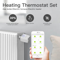 MOES Tuya ZigBee3.0 Radiator Actuator Valve Smart Thermostat Temperature Controller Internal Sensor TRV Voice Control with Alexa