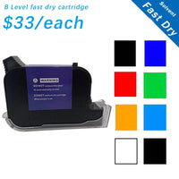 YAOMATEC-EA2  A12 high adhesion compatible Quick fast dry Eco solvent 12.7mm handheld online inkjet printer ink cartridge