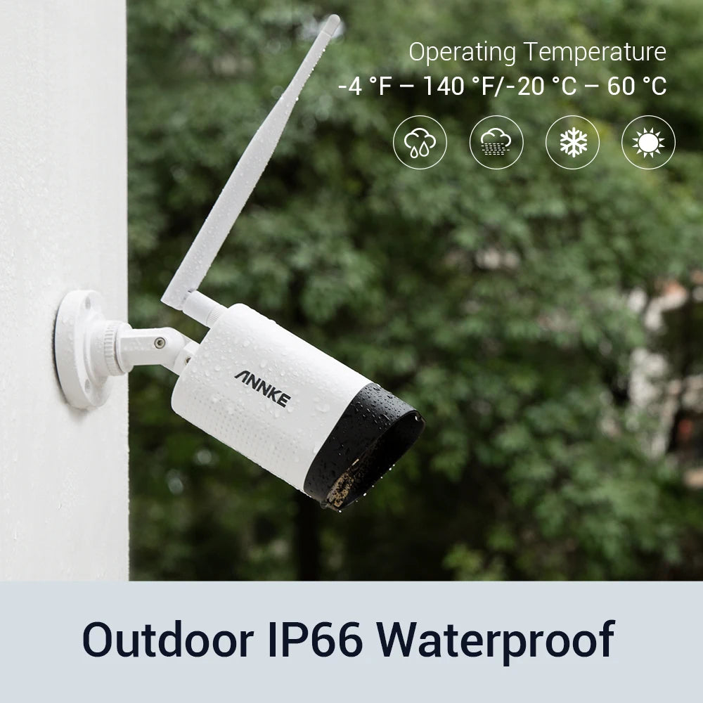 ANNKE 3MP WiFi Video Surveillance System 5MP NVR 4X 3MP Ip Camera Audio Recording Security Cameras AI Detection CCTV Cameras Kit