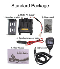 QYT KT-8900D 25W Dual band Quad Display 136-174&400-480MHz Large LCD Display Mobile Radio KT8900D