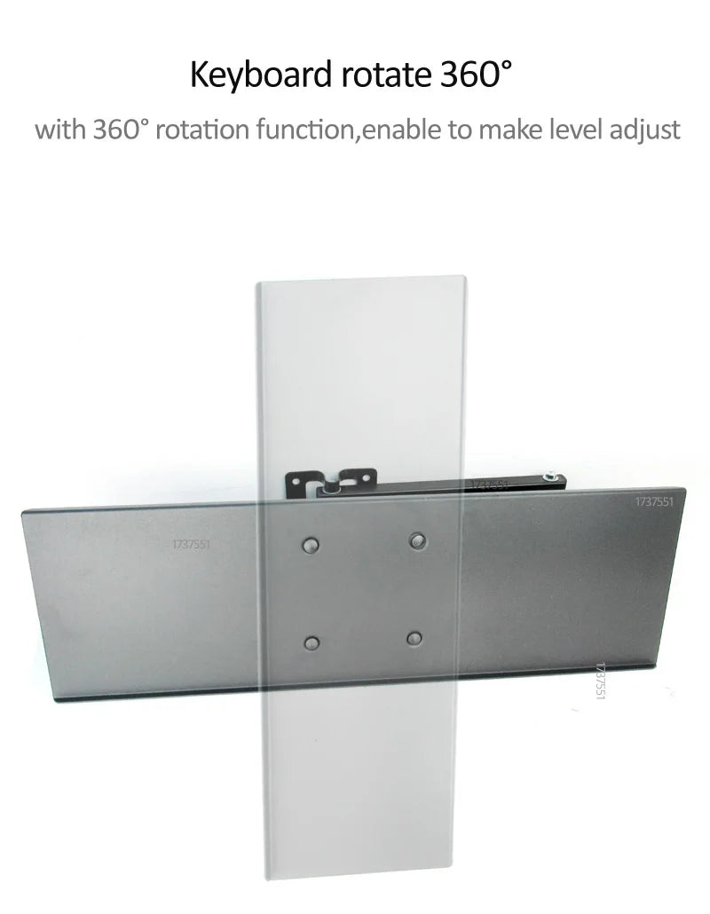 DL-123L-KYM3 Keyboard Tray mounted on wall 600x185mm for standing Working Keyboard Holder long arm