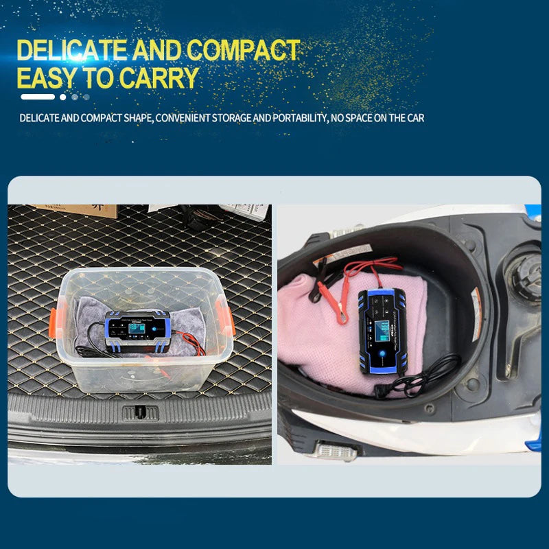 12V-24V 8A Full Automatic Battery-chargers Digital LCD Display Car Battery Chargers Power Puls Repair Chargers Wet Dry Lead Acid
