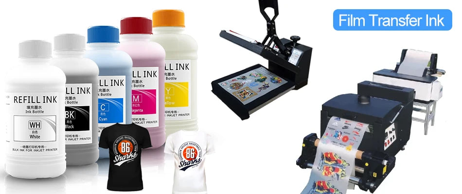 250ml 5Color SET DTF Ink Film Transfer Ink For Epson I3200 L1800 L800 1390 L805 for Epson XP600 I1600 printhead