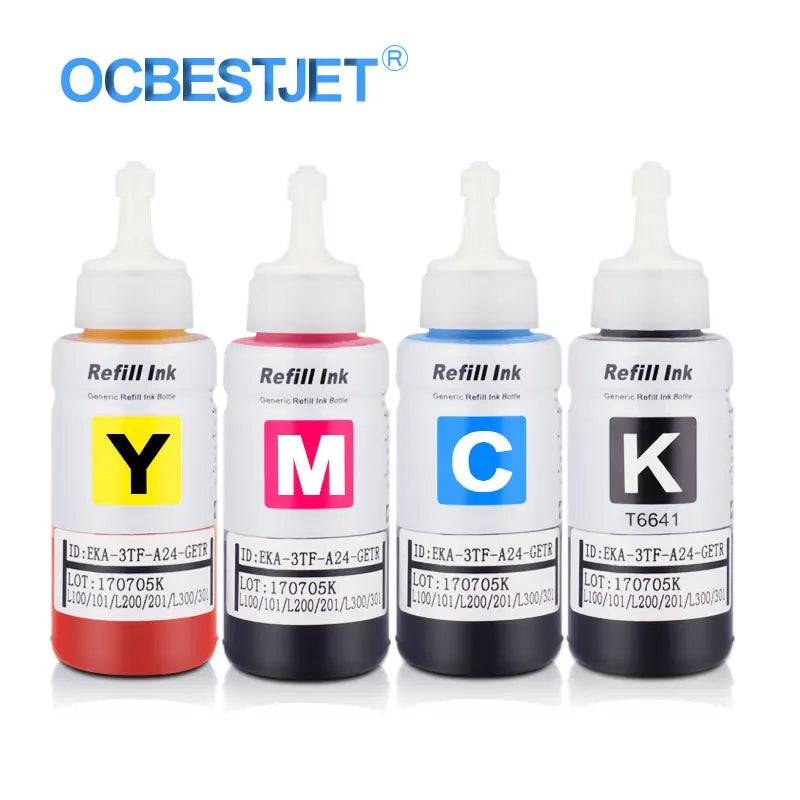 664 Dye Ink For Epson L120 L132 L210 L310 L365 L380 L382 L486 L550 L800 L805 L1300 L1455 ET-2500 ET-2650 ET-16500 Printer