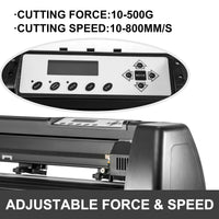 SucceBuy 28-34 Inch Vinyl Cutter Machine W/ Floor Stand Vinly Sign Cutting Plotter Starter Kits Software Adjustable Force  Speed