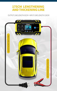12V-24V 8A Full Automatic Battery-chargers Digital LCD Display Car Battery Chargers Power Puls Repair Chargers Wet Dry Lead Acid