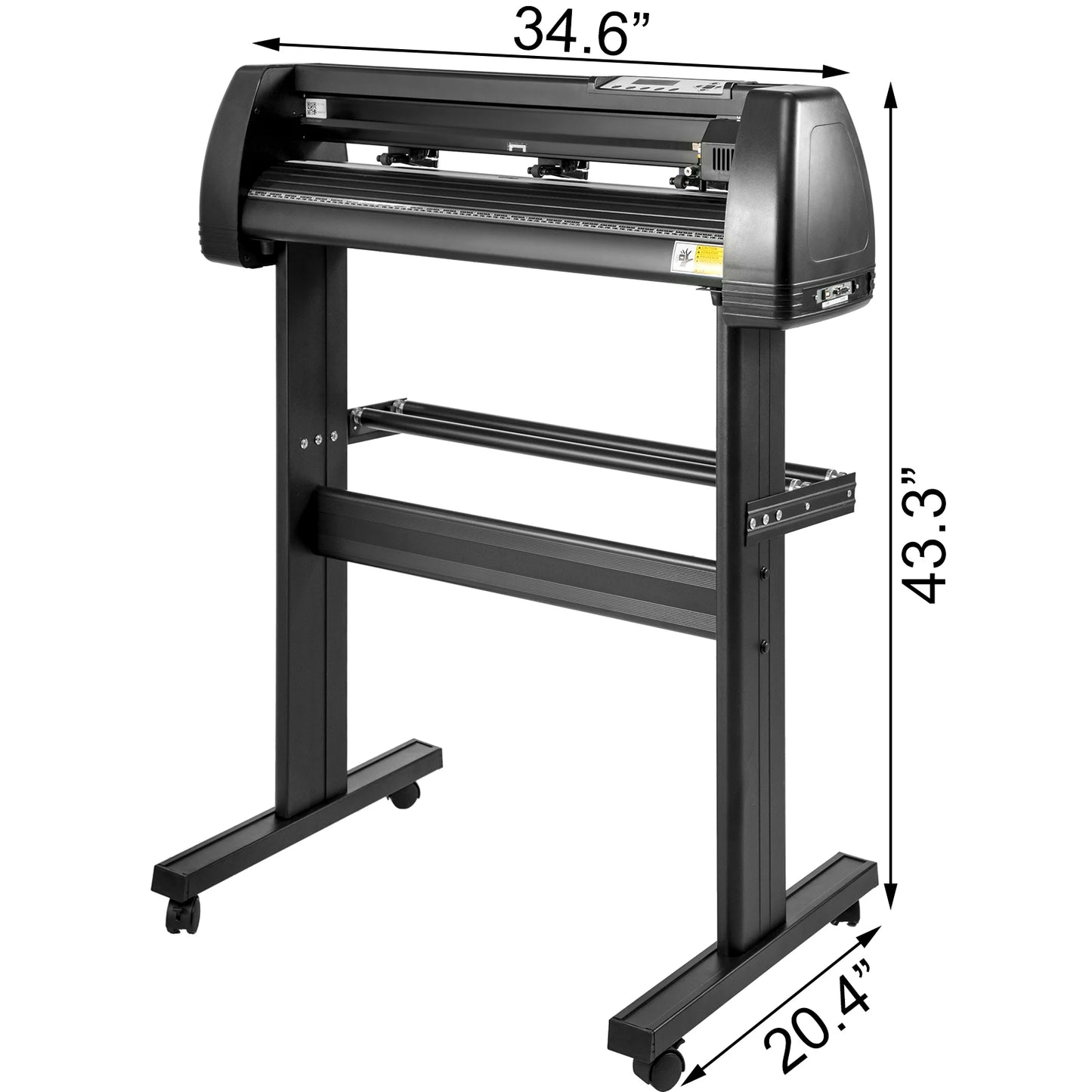 SucceBuy 28-34 Inch Vinyl Cutter Machine W/ Floor Stand Vinly Sign Cutting Plotter Starter Kits Software Adjustable Force  Speed