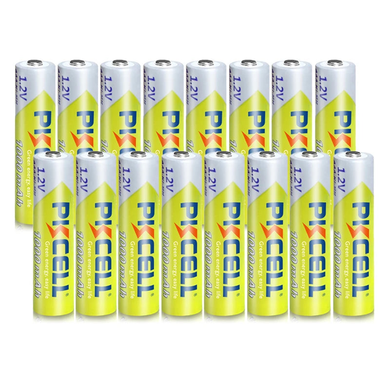 16pcs/Lot PKCELL AAA 1.2V 1000mAh Rechargeable Batteries Ni-mh 3A 1000circle times flashlight toys remote control  lamp battery