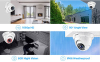 ZOSI 8CH 1080P HD Wired Security Cameras System 5MP Lite 8Channel HD-TVI DVR Recorder 4pcs 2MP Surveillance CCTV Cameras kit