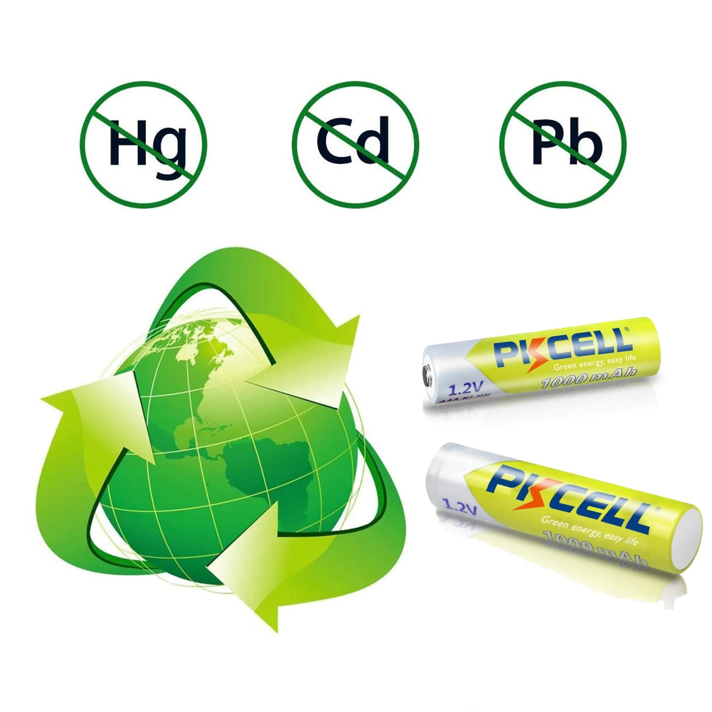 16pcs/Lot PKCELL AAA 1.2V 1000mAh Rechargeable Batteries Ni-mh 3A 1000circle times flashlight toys remote control  lamp battery