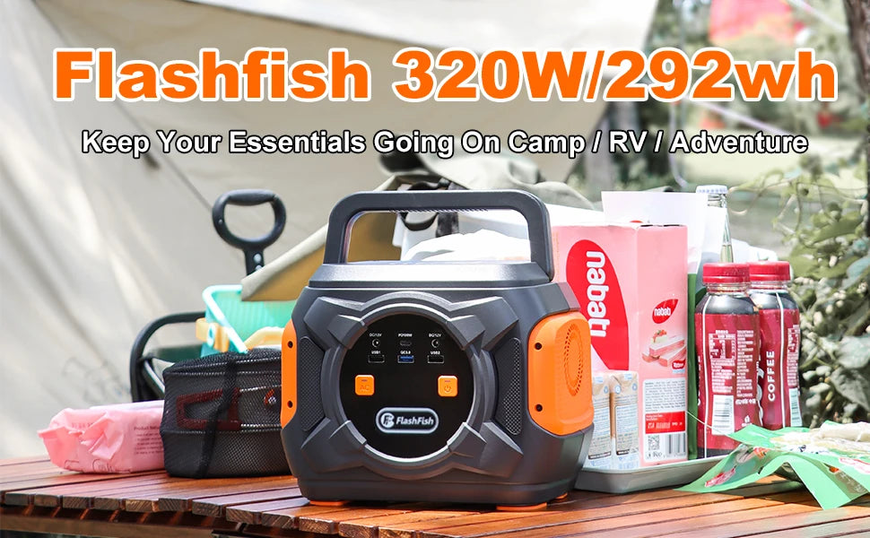 FF Flashfish 200W Portable Power Station 151Wh Solar Generator 230V AC DC Batteries Supply Outdoor Battery for Solar Panel Drone