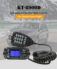 QYT KT-8900D 25W Dual band Quad Display 136-174&400-480MHz Large LCD Display Mobile Radio KT8900D