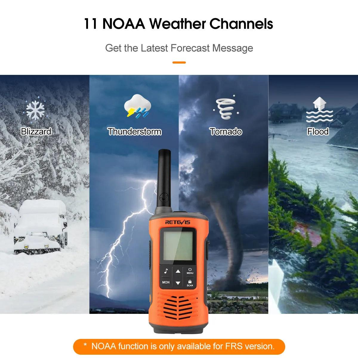 Retevis RT45P IP67 Waterproof Walkie Talkie 2pcs Rechargeable 2-way Radio Receiver PMR446 License Free Type-C for Camping hiking