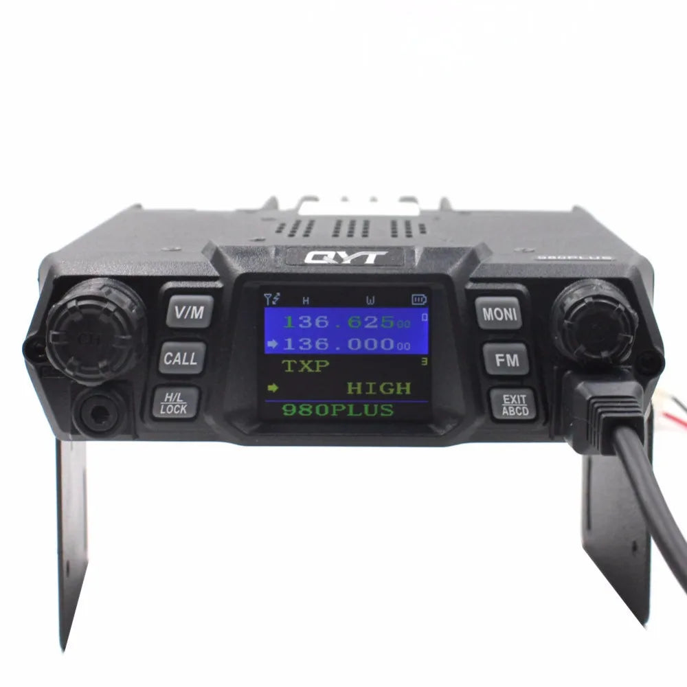 QYT KT-980Plus High Power 50W Dual Band 136-174&400-470MHz 200CH Dual Band Quad Standby Car Mobile Two Way Radio 980plus