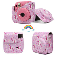 Fujifilm Instax Mini Camera Case Bag PU Leather Cover with Shoulder Strap For Instax Mini 9 Mini 8 Mini 11 Instant Film Cameras