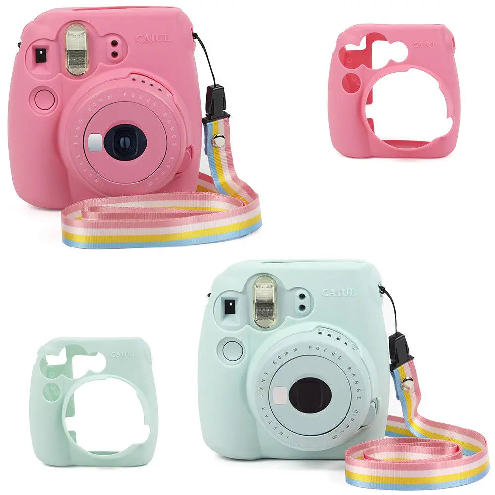 Fujifilm Instax Mini Camera Case Bag PU Leather Cover with Shoulder Strap For Instax Mini 9 Mini 8 Mini 11 Instant Film Cameras