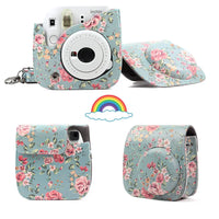 Fujifilm Instax Mini Camera Case Bag PU Leather Cover with Shoulder Strap For Instax Mini 9 Mini 8 Mini 11 Instant Film Cameras