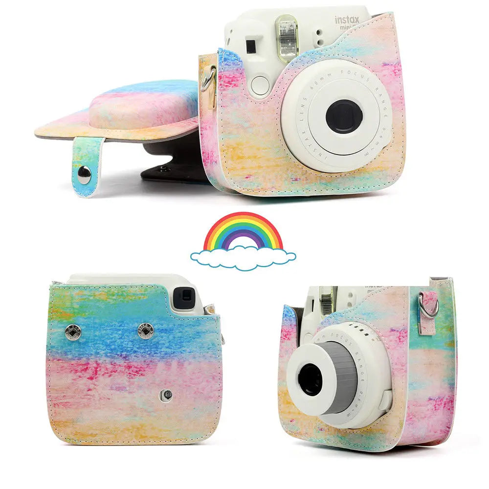 Fujifilm Instax Mini Camera Case Bag PU Leather Cover with Shoulder Strap For Instax Mini 9 Mini 8 Mini 11 Instant Film Cameras