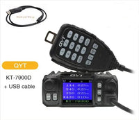 Latest Version Mini Mobile Radio QYT KT-7900D 25W Quad Band 144/220/350/440MHz KT7900D UV transceiver or with Power Supply