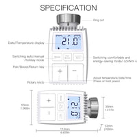 MOES Tuya ZigBee3.0 Radiator Actuator Valve Smart Thermostat Temperature Controller Internal Sensor TRV Voice Control with Alexa