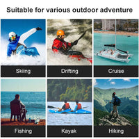 Retevis RT649P Waterproof Walkie Talkies Floating NOAA 1200mAh Rechargeable SOS Flashlight for Emergency Camping Kayaking (2Pcs)