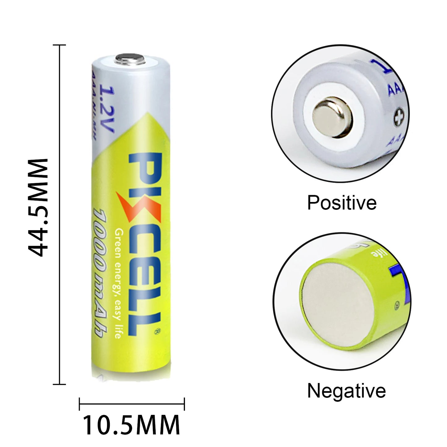 16pcs/Lot PKCELL AAA 1.2V 1000mAh Rechargeable Batteries Ni-mh 3A 1000circle times flashlight toys remote control  lamp battery