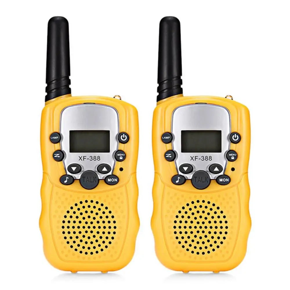 2Pcs Rt-388 Kids Walkie Talkies 0.5W LCD Display Portable Child Electronic Radio Voice Interphone Outdoor Toy Christmas Gift