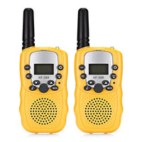 2Pcs Rt-388 Kids Walkie Talkies 0.5W LCD Display Portable Child Electronic Radio Voice Interphone Outdoor Toy Christmas Gift