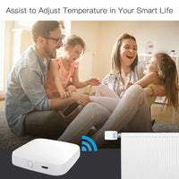 MOES Tuya ZigBee3.0 Radiator Actuator Valve Smart Thermostat Temperature Controller Internal Sensor TRV Voice Control with Alexa