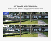 ANNKE 3MP WiFi Video Surveillance System 5MP NVR 4X 3MP Ip Camera Audio Recording Security Cameras AI Detection CCTV Cameras Kit
