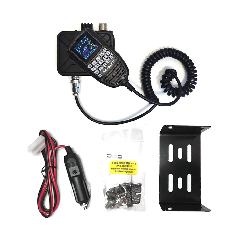 ANYSECU WP-9900 25W FM Radio UV Dual Band 136-174 & 400-480MHz Tri-Display Two Way Radio KT-WP12 VOX DTMF Mini Walkie Talkie